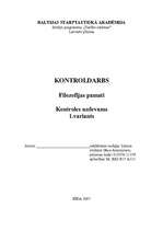 Konspekts 'Filosofija', 1.