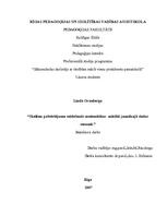 Referāts 'Skolēnu pašvērtējuma veidošanās matemātikas mācībā jaunākajā skolas vecumā', 1.