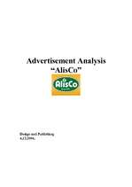 Referāts 'Advertisement Analysis “AlisCo”', 1.