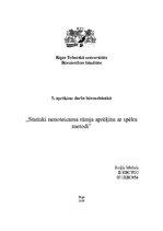 Paraugs 'Statiski nenoteicama rāmja aprēķins ar spēku metodi', 1.