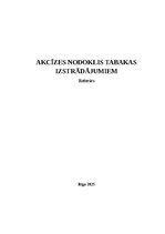 Referāts 'Akcīzes nodoklis tabakas izstrādājumiem', 1.