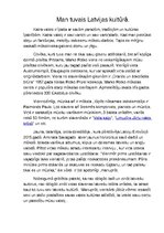 Referāts 'Man tuvais Latvijas kultūrā', 1.