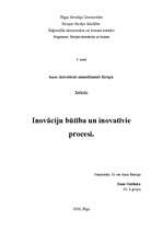 Referāts 'Inovāciju būtība un inovatīvie procesi', 1.