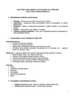 Konspekts 'Kultūras eksāmena jautājumi un atbildes kultūras menedžmentā', 1.