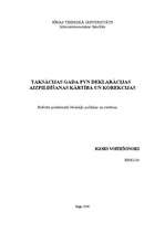 Referāts 'Taksācijas gada PVN deklarācijas aizpildīšanas kārtība un korekcijas', 1.