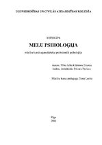 Referāts 'Melu psiholoģija', 1.