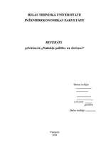 Referāts 'Nodokļu politika un sistēmas', 1.