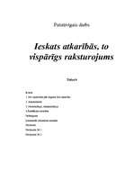 Referāts 'Ieskats atkarībās, to vispārīgs raksturojums', 1.