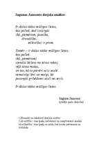 Eseja 'Ingunas Jansones dzejoļa analīze', 1.