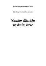 Referāts 'Naudas līdzekļu uzskaite kasē', 1.