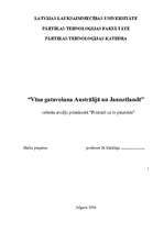 Referāts 'Vīna gatavošana Austrālijā un Jaunzēlandē', 1.