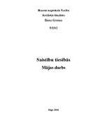 Konspekts 'Saistību tiesības', 1.