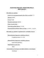 Konspekts 'Klīnisko prakšu fizioterapijas protokols', 1.