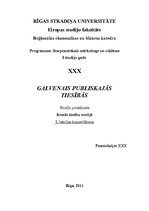 Konspekts 'Galvenais publiskajās tiesībās', 1.