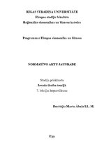 Konspekts 'Normatīvo aktu jaunrade', 1.