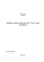 Referāts 'Reklāmas radošais darba plāns SIA "X" ražotajam Y produktam', 1.