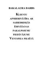 Diplomdarbs 'Klientu apmierinātība ar sabiedriskās ēdināšanas pakalpojumu piedāvājumu Ventspi', 5.