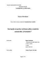Referāts 'Gurķu un kartupeļu ražošanas plāns', 1.