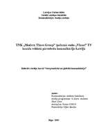 Referāts 'TNK "Modern Times Group” īpašumā esošo "Viasat” TV kanālu veidotā pārrobežu komu', 1.
