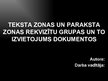 Prezentācija 'Teksta zonas un paraksta zonas rekvizītu grupas un to izvietojums dokumentos', 1.