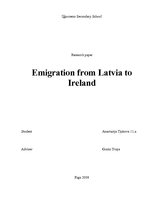 Referāts 'Emigration from Latvia to Ireland', 1.