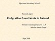 Referāts 'Emigration from Latvia to Ireland', 25.