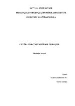 Eseja 'Cilvēka izpratne kristīgajā teoloģijā', 1.