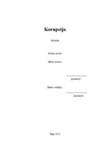 Referāts 'Korupcija', 1.