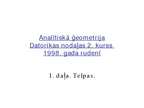 Prezentācija 'Analītiskā ģeometrija', 1.