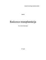 Referāts 'Radzenes transplantācija', 1.