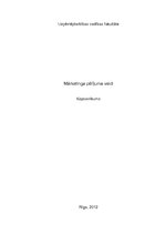 Konspekts 'Mārketinga pētījuma veidi', 1.