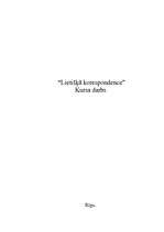 Referāts 'Lietišķā korespondence', 1.