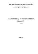 Referāts 'Valsts nodokļi un to vieta budžeta veidošanā', 1.
