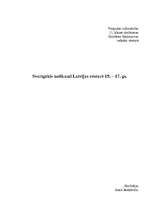 Referāts 'Svarīgākie notikumi Latvijas vēsturē 15.–17.gadsimtā', 1.