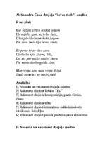 Konspekts 'A.Čaka dzejoļa ''Ievas zieds'' analīze', 1.