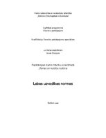 Referāts 'Labas uzvedības normas', 1.