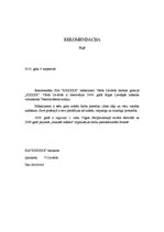 Paraugs 'Rekomendācija', 1.