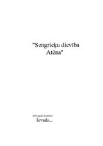 Konspekts 'Sengrieķu dievība - Atēna', 1.