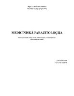 Konspekts 'Medicīniskā parazitoloģija', 1.
