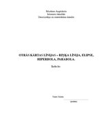 Paraugs 'Otrās kārtas līnijas - riņķa līnija, elipse, hiperbola, parabola', 1.