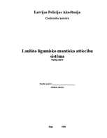 Referāts 'Laulāto līgumisko mantisko attiecību sistēma', 1.