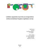 Referāts 'Labākās organiskās izejvielas un temperatūras režīma noteikšana biogāzes iegūšan', 1.