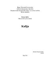 Referāts 'Kafija', 1.