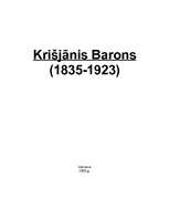 Referāts 'Krišjānis Barons', 1.