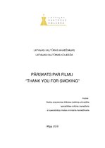 Konspekts 'Pārskats par filmu "Thank You for Smoking"', 1.
