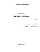 Referāts 'Juridiskā atbildība', 1.