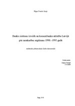 Referāts 'Banku sistēmas izveide un komercbanku attīstība Latvijā pēc neatkarības atgūšana', 1.