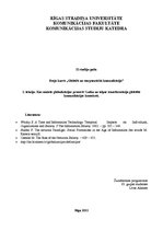 Eseja 'Kas mainās globalizācijas procesā? Laika un telpas transformācija globālās komun', 1.