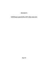 Referāts 'Izīrēšanai paredzēta dzīvokļa remonta projekts', 1.