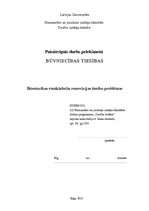 Referāts 'Būvniecības vienkāršotās renovācijas tiesību problēmas', 1.